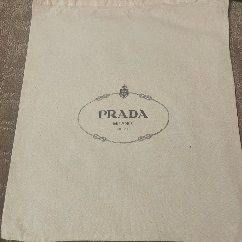 Prada Beige Logo Dust Bag